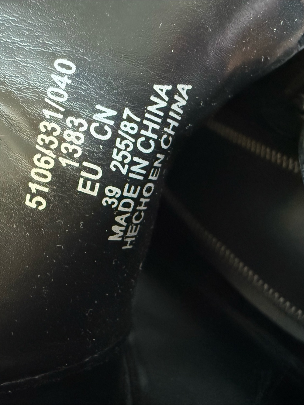 Bershka Black Leather High Block Heel Combat Boots size 8.5 - Picture 7 of 9